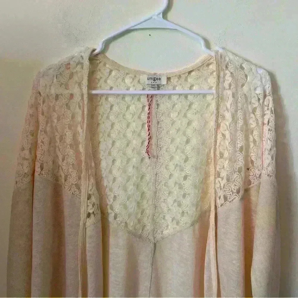 Umgee Lace Crochet Cartigan Size M/L - Picture 4 of 10